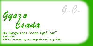 gyozo csada business card